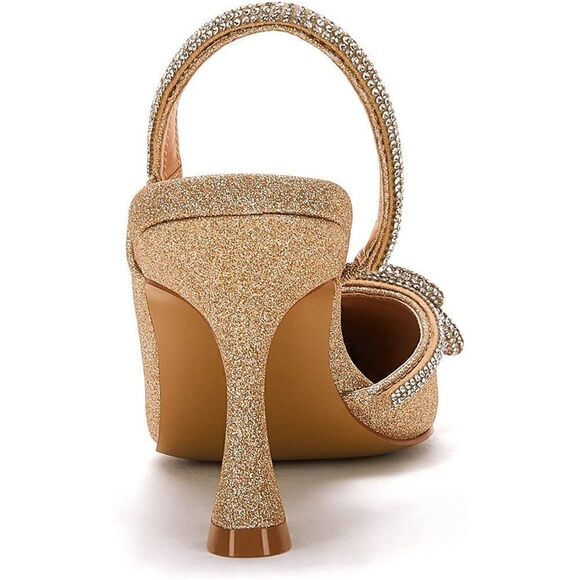 Wedding Women's Rhinestone Ankle Strap Heeled Sandals Satin Pointy Toe Stiletto - Picture 5 of 5